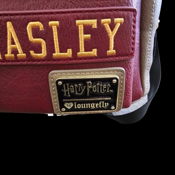 HARRY POTTER RON WEASLEY GRYFFINDOR LEATHER BACKPACK BY LOUNGEFLY - Picture 12 of 16